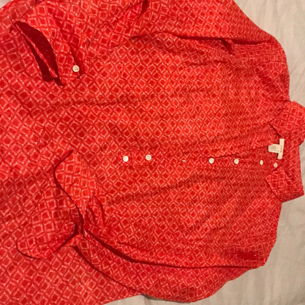 JCREW COTTON SILK PRONT BLOUSE SIZE XS